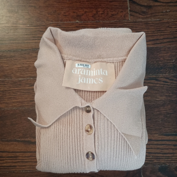 Araminta James Fall Camel Knit Sweater Dress - Picture 10 of 10